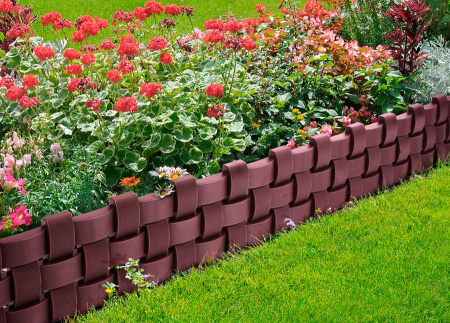 Ограждение "Плетёнка" коричневый 2,4 м